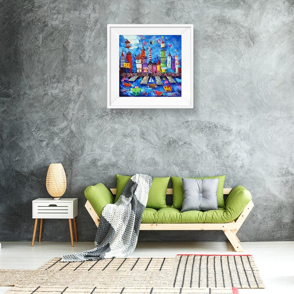 Diamond Painting - Full Round - Cartoon House