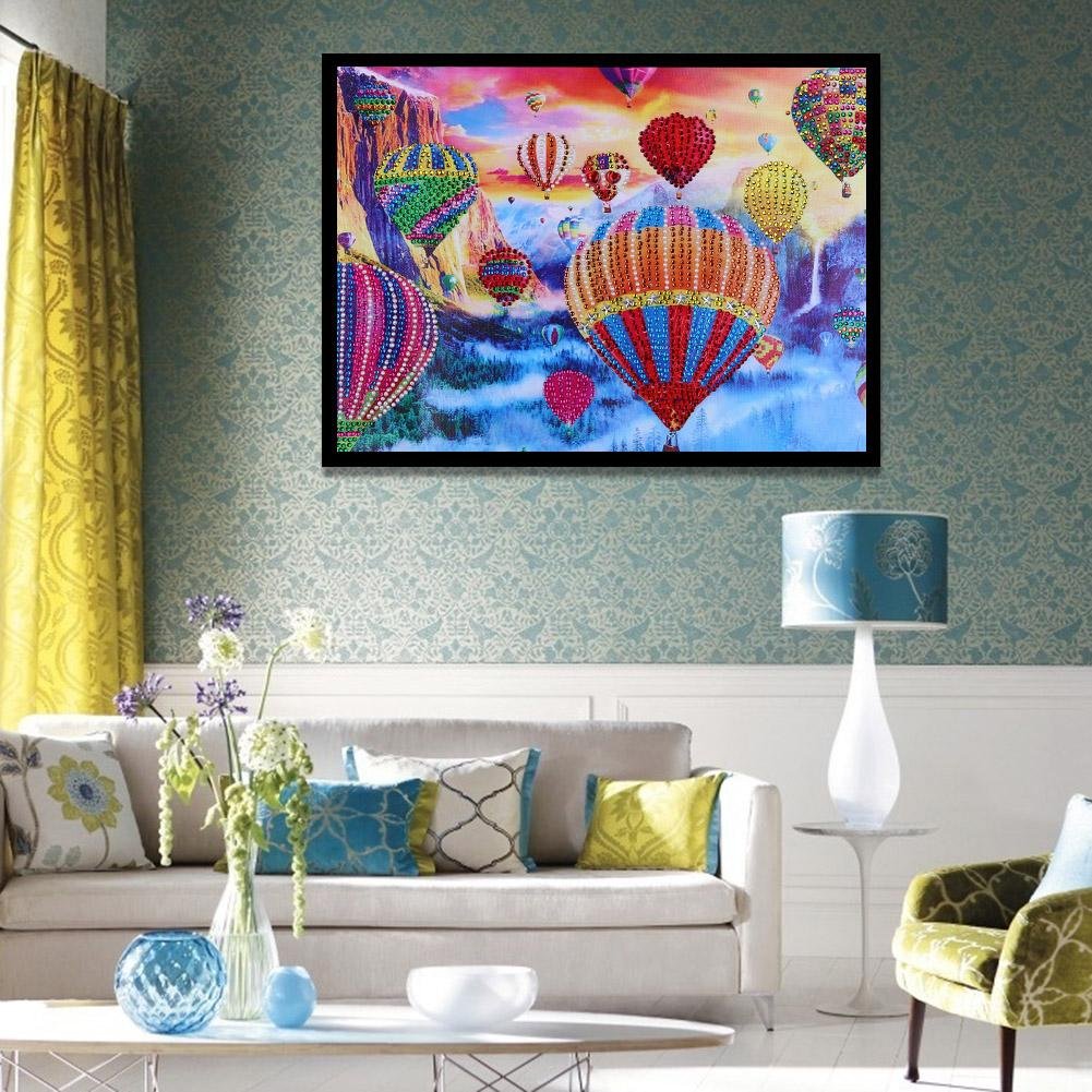 Pintura Diamante - Strass Cristal - Balão de Ar Quente A