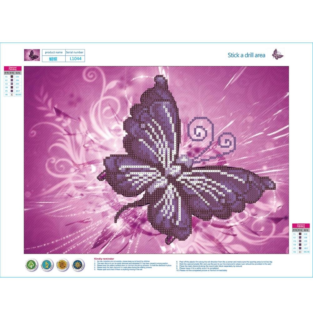 Diamond Painting - Partial Round - Butterfly B