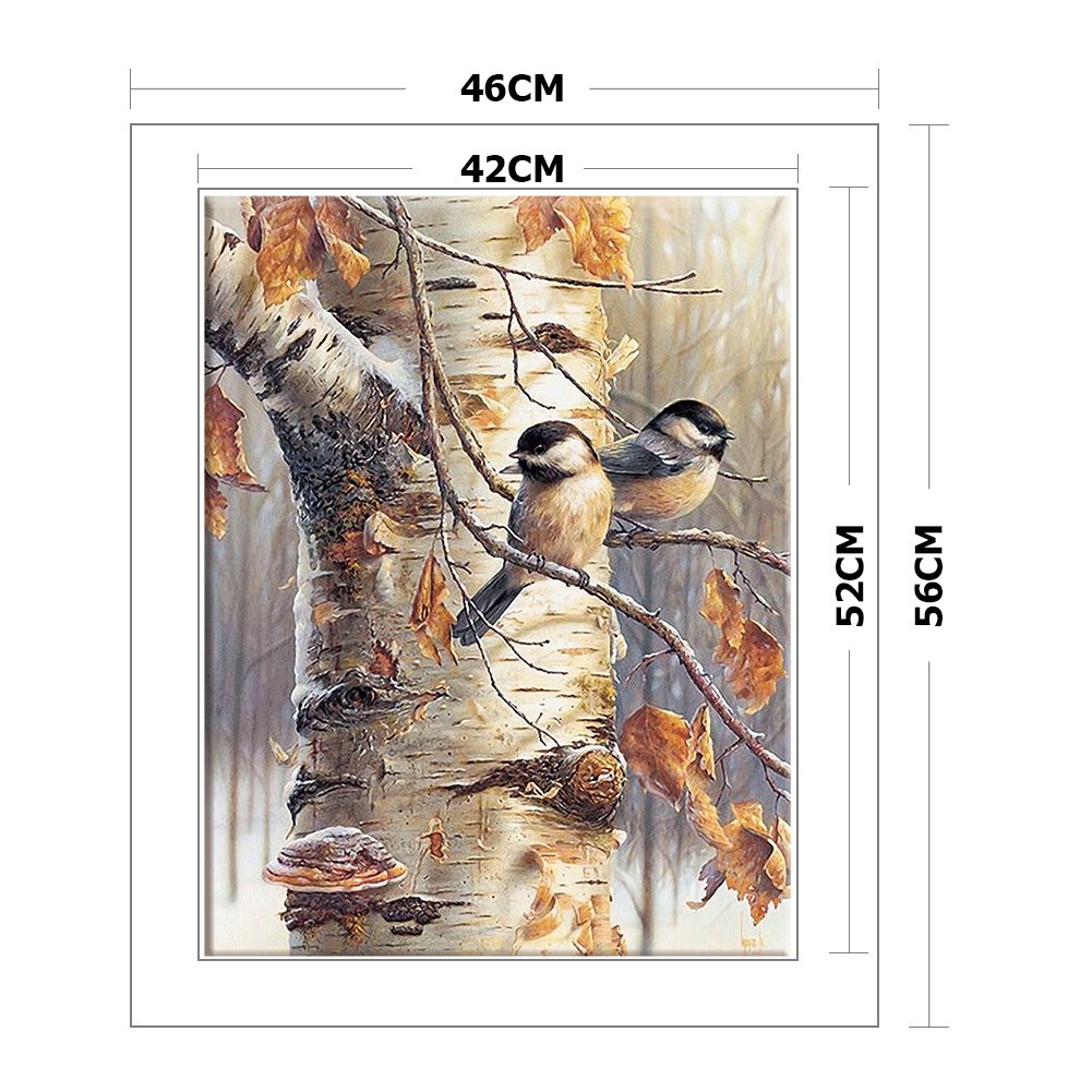 14ct ponto cruz contado - pássaro na árvore (46*56cm)