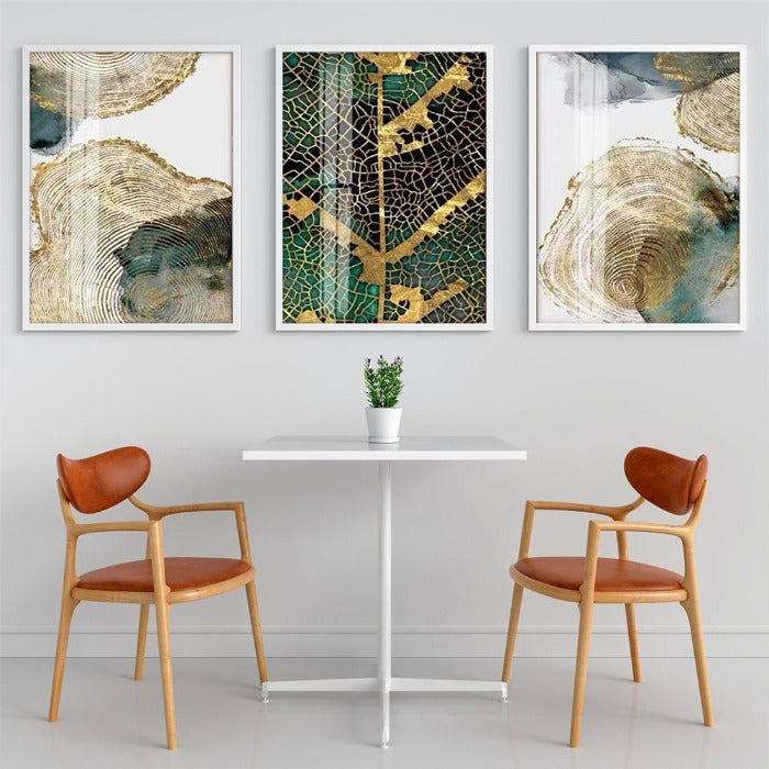 Gold Foil Hand Painted Canvas Picture Home Living Room Decoration
