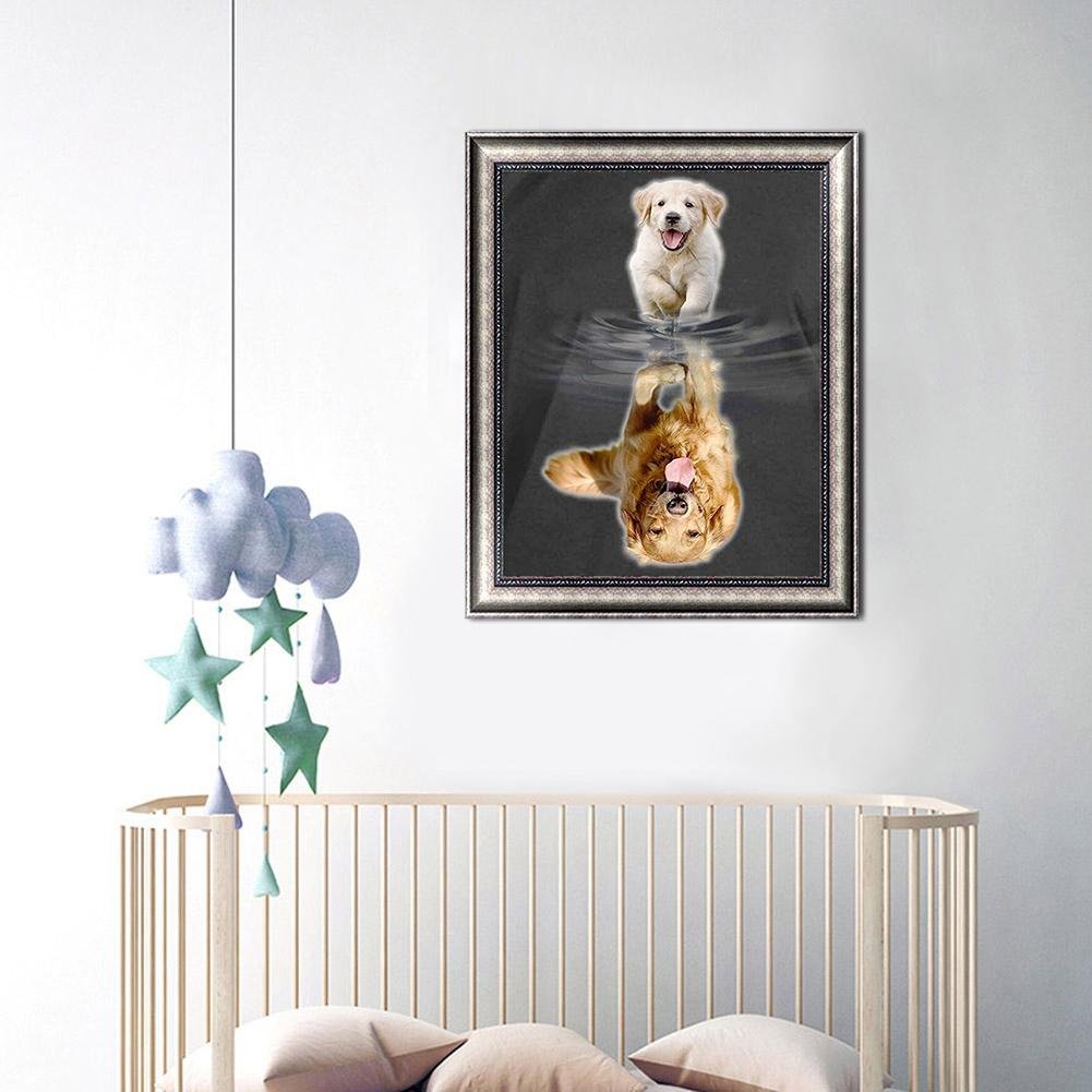 Diamond Painting - Full Round - Inverted Dog