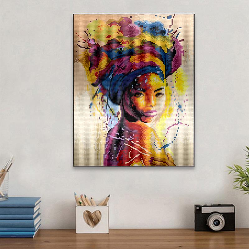 African women Threads 11ct Full cross stitch