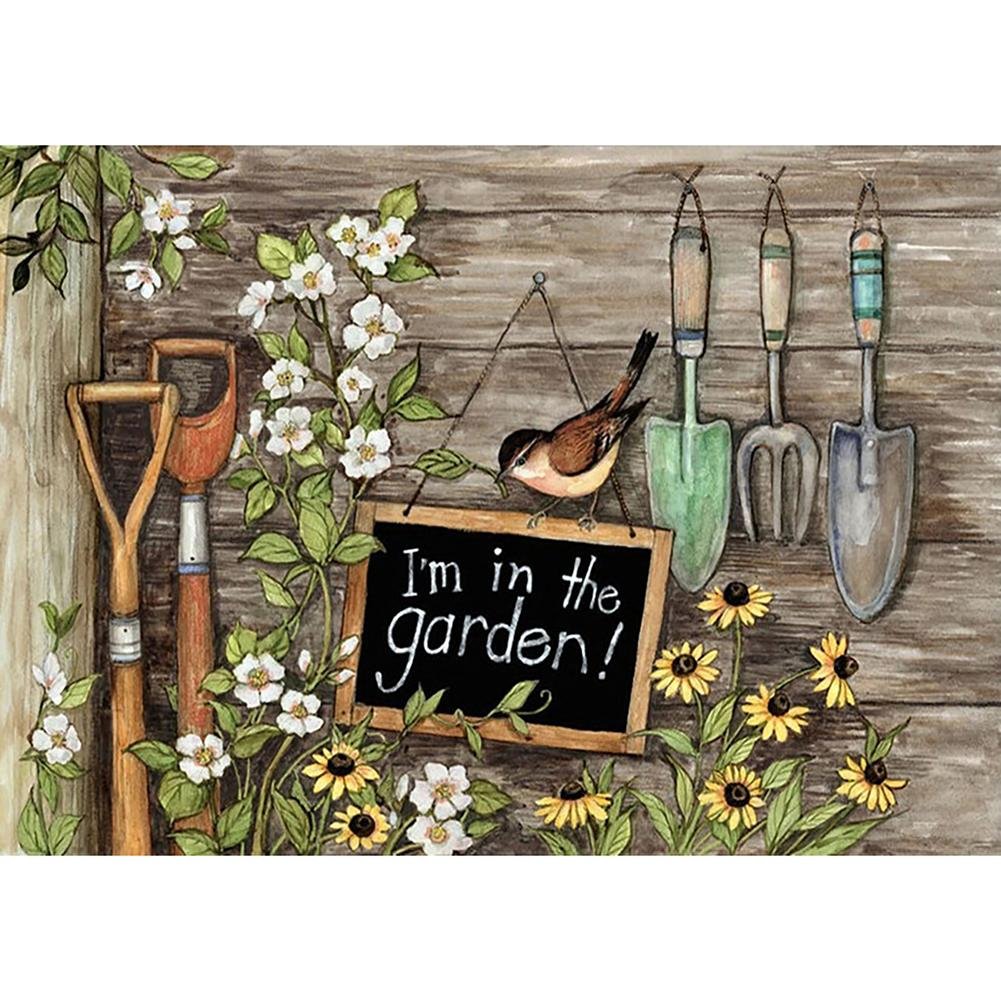 5D Diy Diamond Painting Kit Full Round Beads I'm in the garden