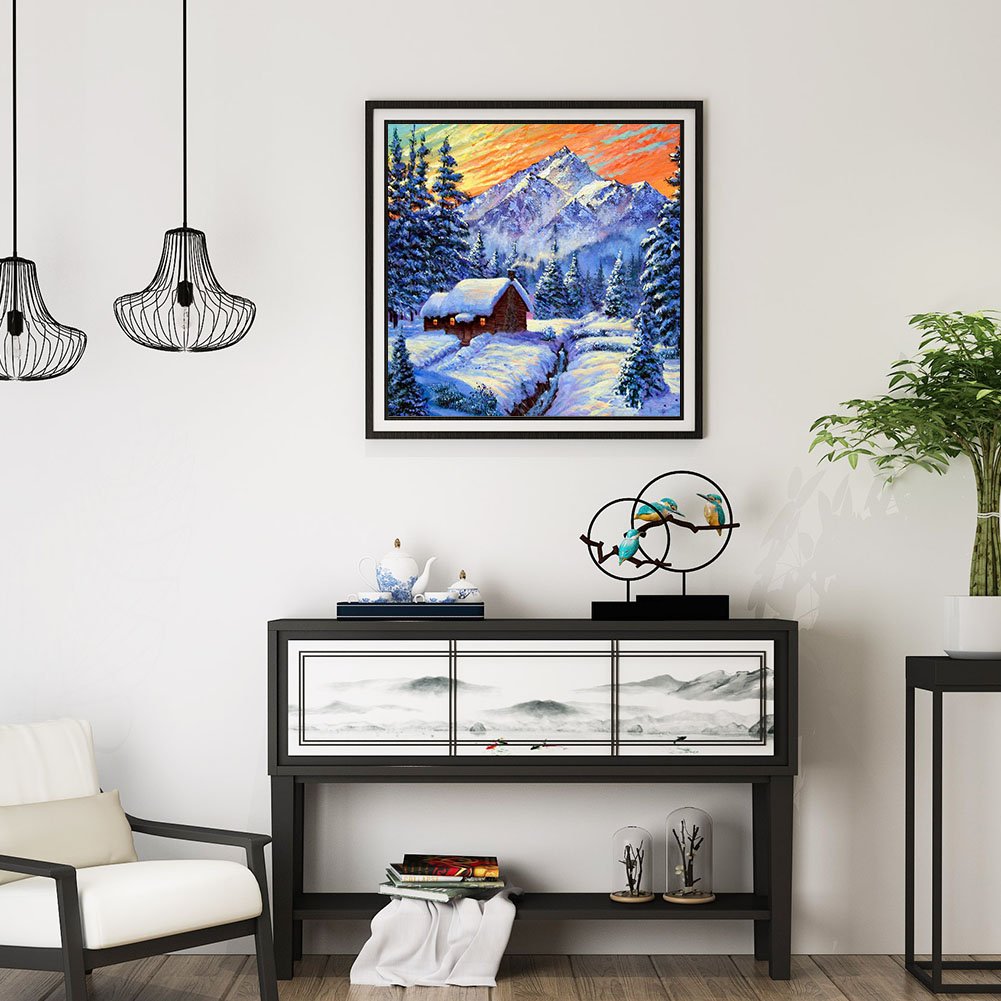 Diamond Painting - Full Round - Snow Mountain A