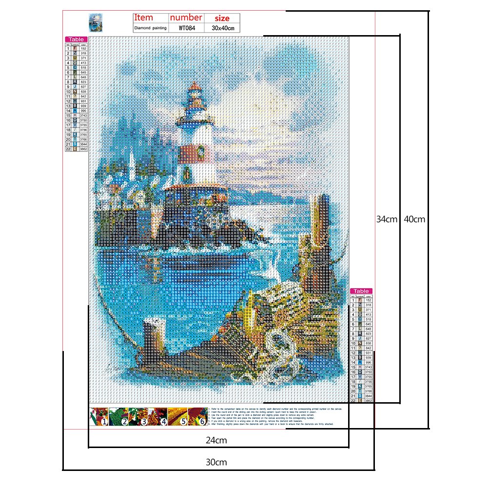 Pintura Diamante - Redondo Completo - Farol F