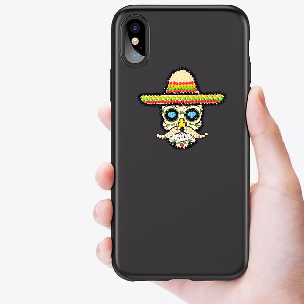 5x Diamond Painting DIY Color Skulls Sticker for Cup Book Phone Decoration