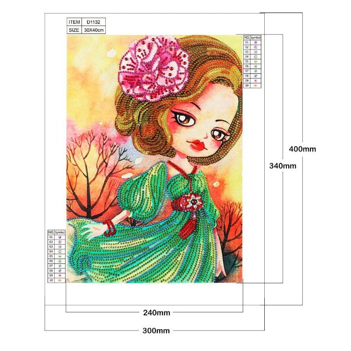Pretty Girl Crystal Rhinestone Diamond Beads Handicraft