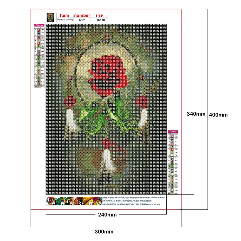 Diamond Painting - Full Round - Rose Dreamcatcher