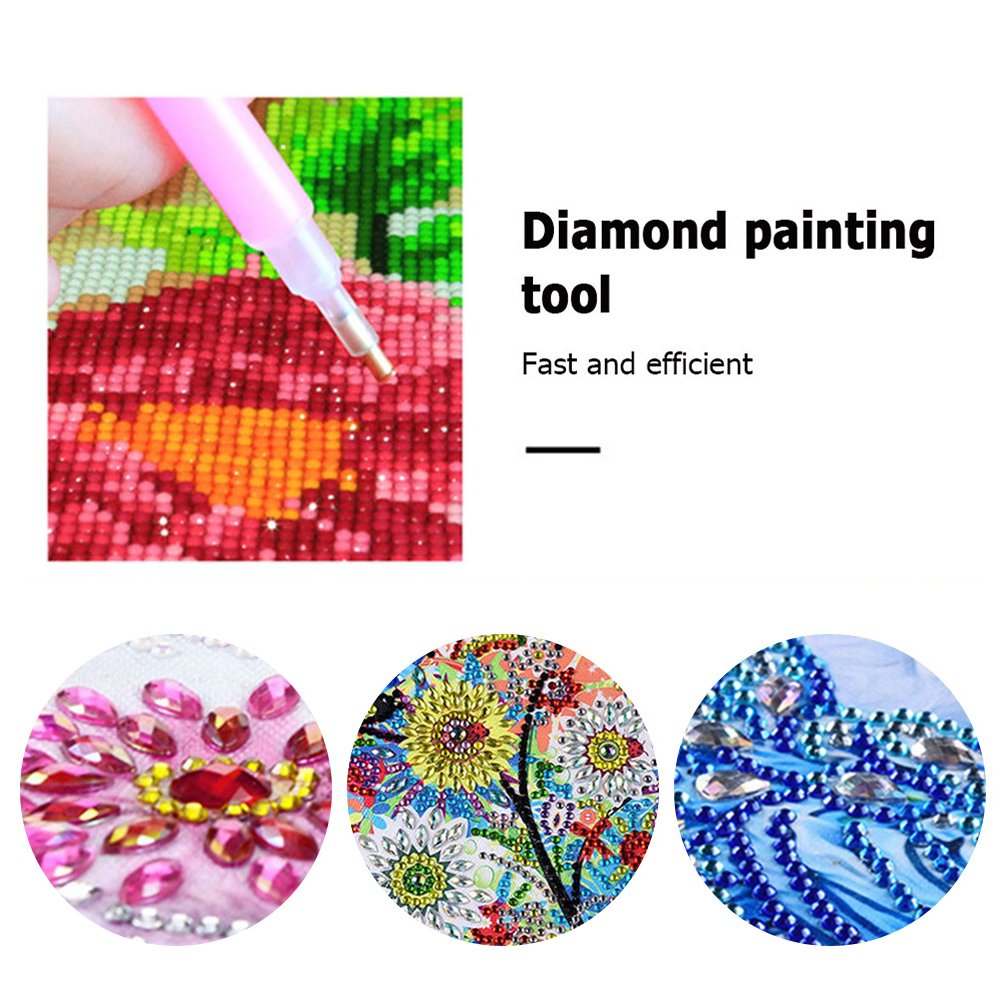 DIY Diamond Painting Tools 5D Mosaic Glue Drilling Pen Clay Tray Plate Kits