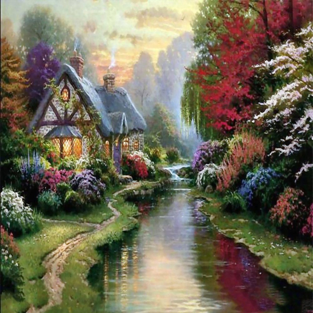 Diamond Painting - Full Round - Riverside House
