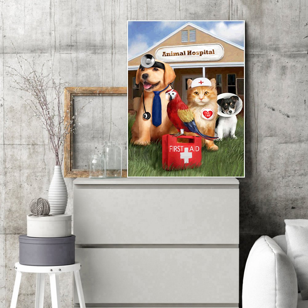 Diamond Painting - Full Round - Happy Dogs
