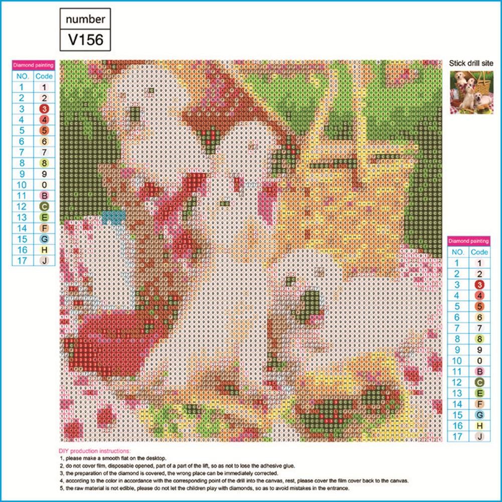 Diamond Painting - Full Round - Picnic Dogs