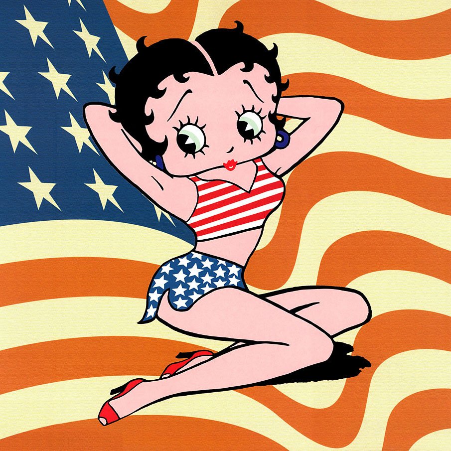 Diamond Painting Art Betty Boop patriotic picture