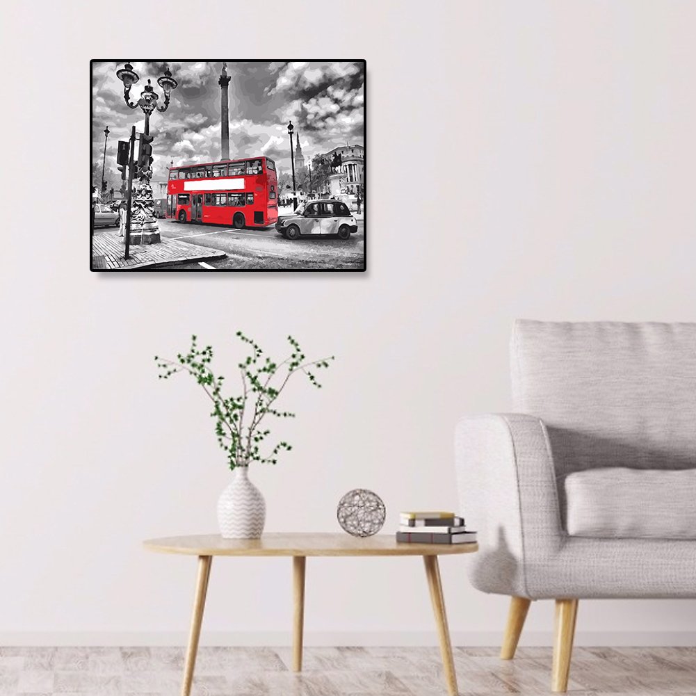 Paint By Number - Oil Painting - Snow Bus (40*50cm)