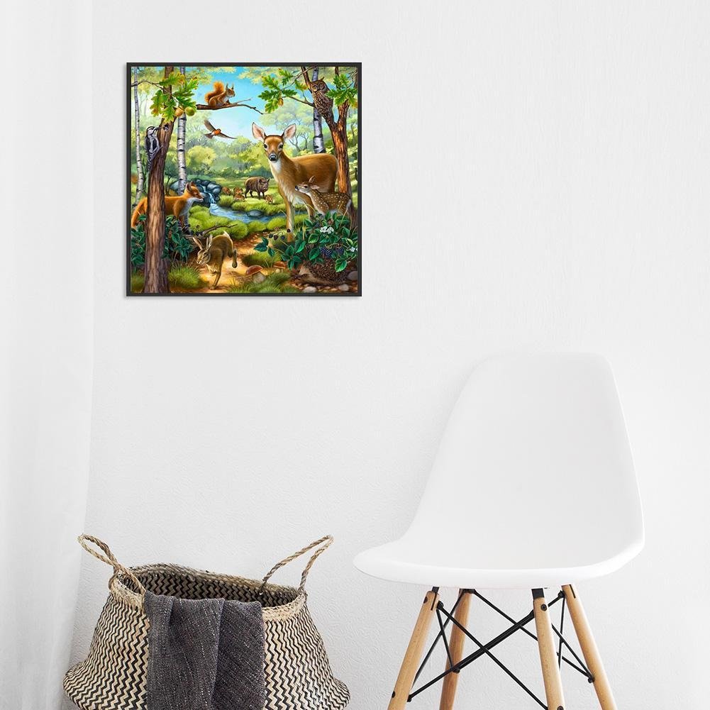 Diamond Painting - Full Round - Forest Animals World