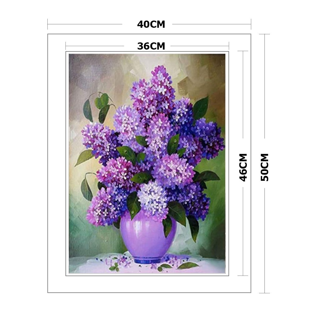 11ct Stamped Cross Stitch - Purple Flower(40*50cm)