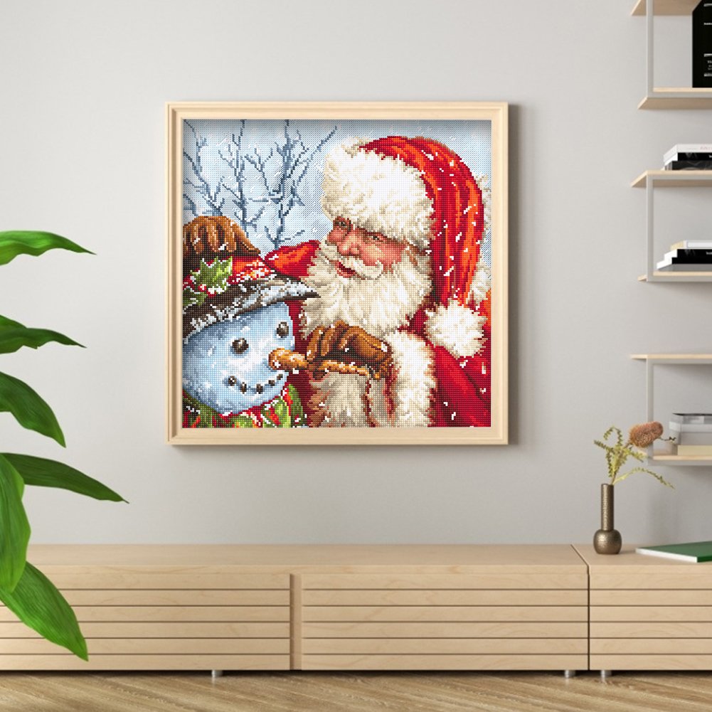 11ct Estampado Ponto Cruz - Papai Noel (40*40cm)