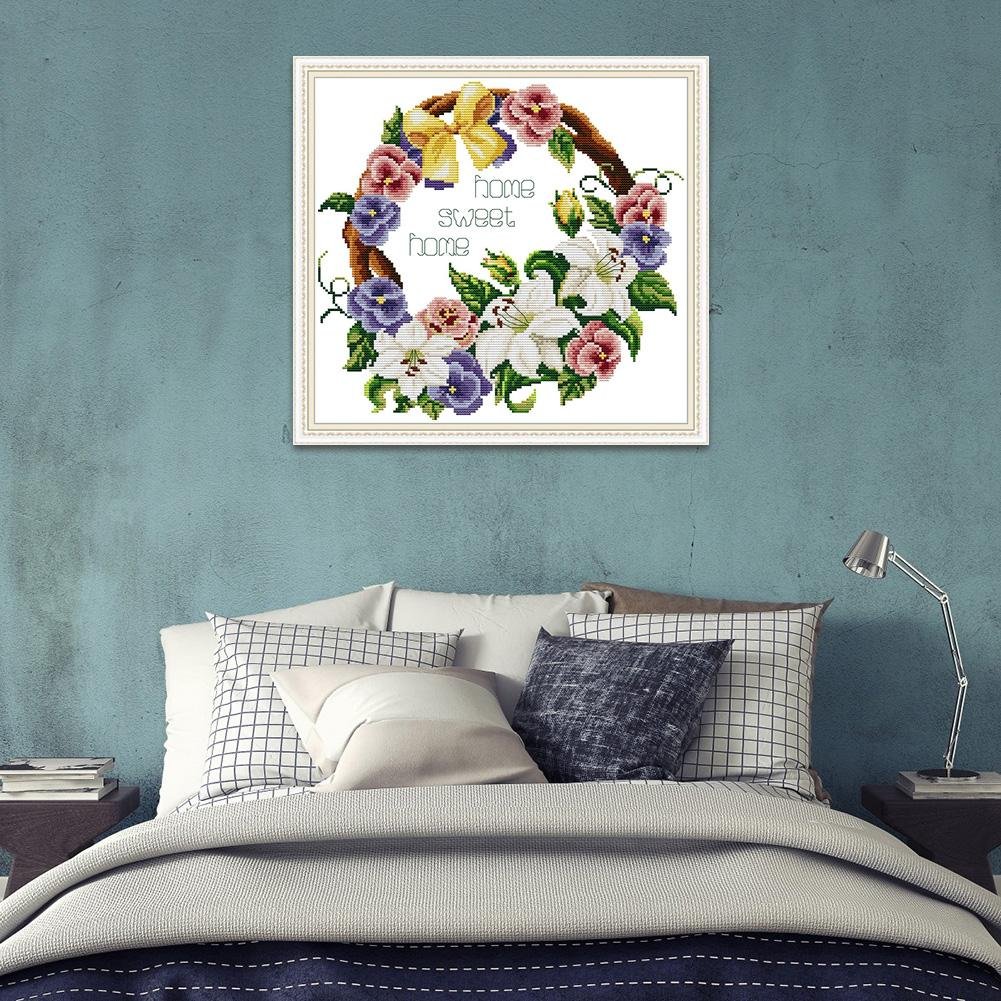 14ct Stamped Cross Stitch - Flowers (35*33cm)