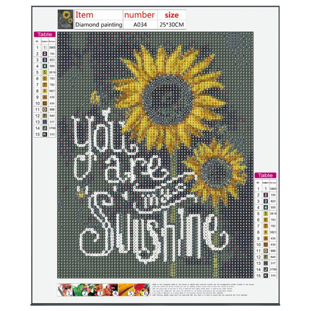 Diamond Painting - Full Round - Sunflower Blackboard