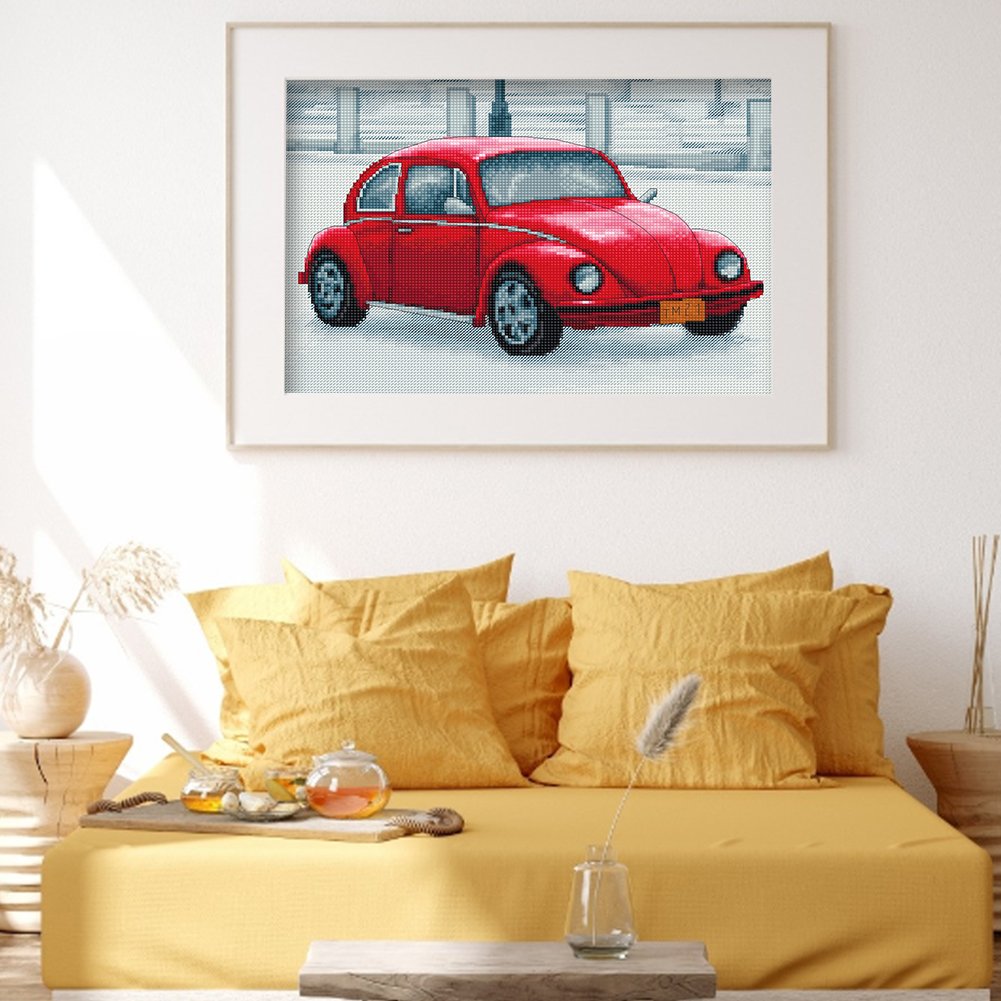 11ct Stamped Cross Stitch - Vintage Car (50*40cm)