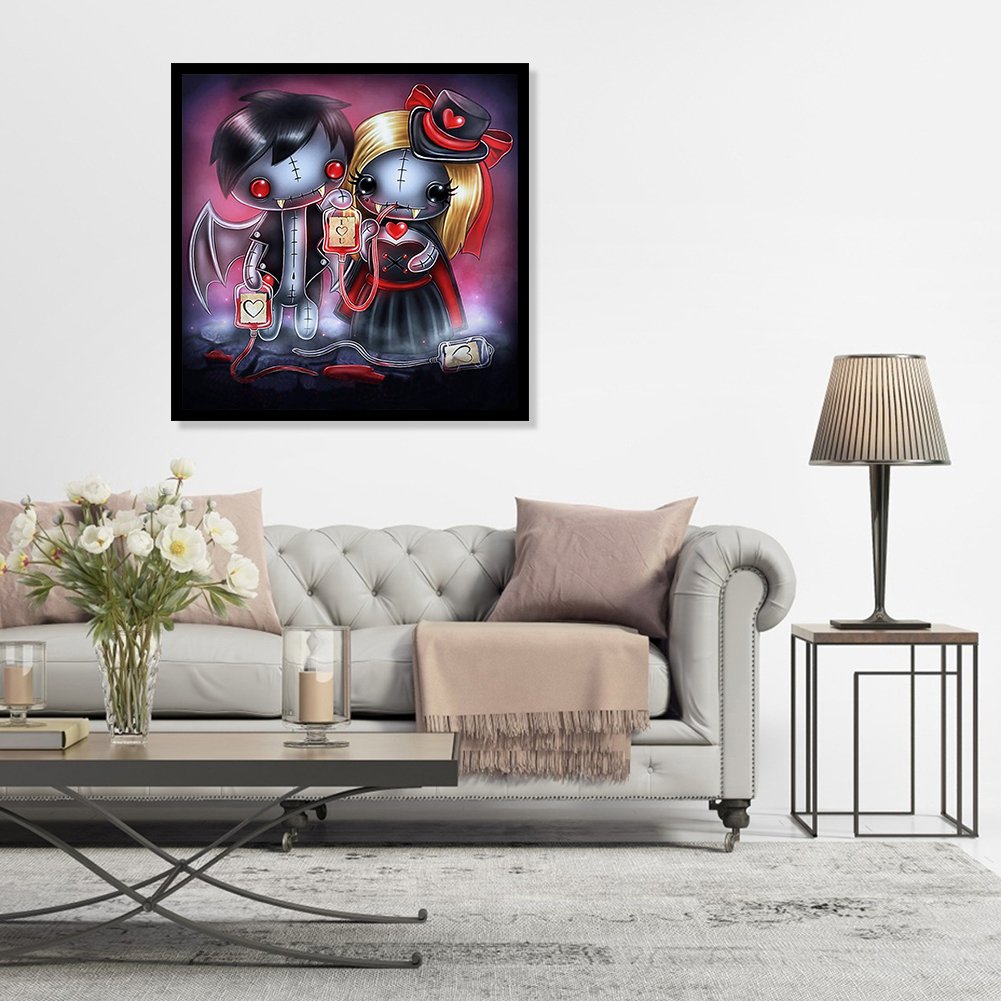 Diamond Painting - Full Round - Cartoon Vampires (40*40cm)