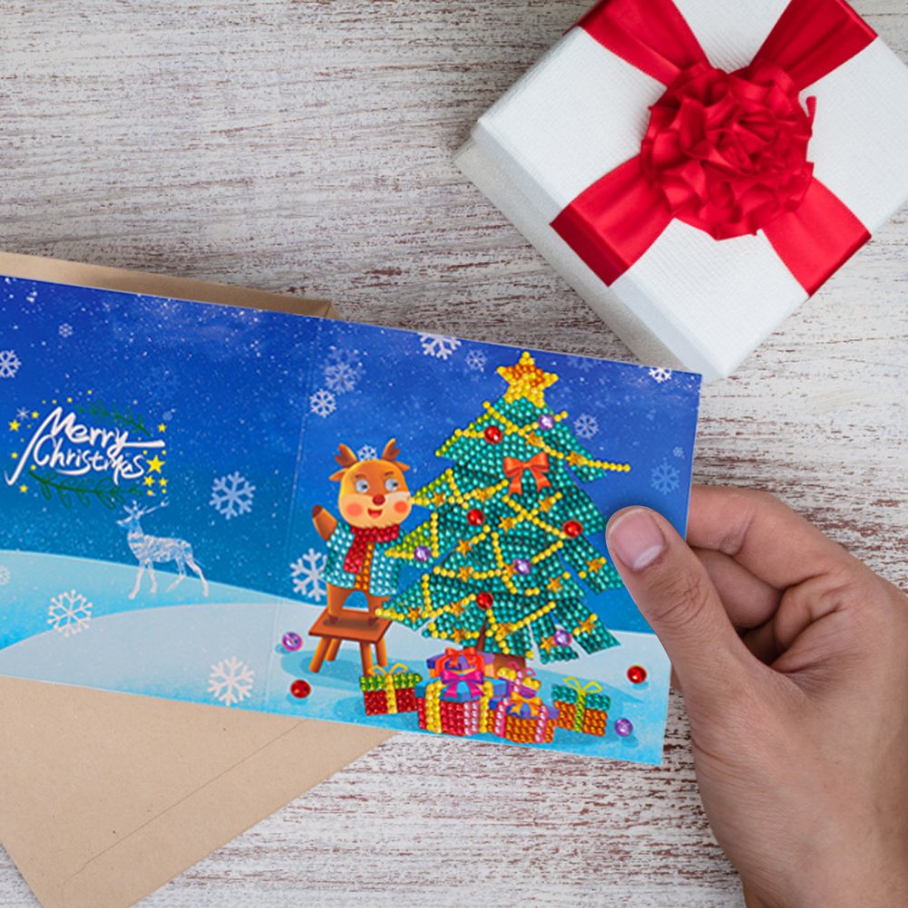 DIY Diamond Painting Greeting Card - Christmas Tree
