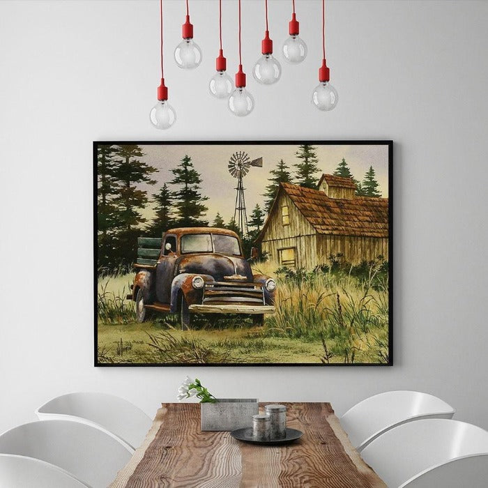 Automobile Painting By Numbers Kit Oil Painting Artwork