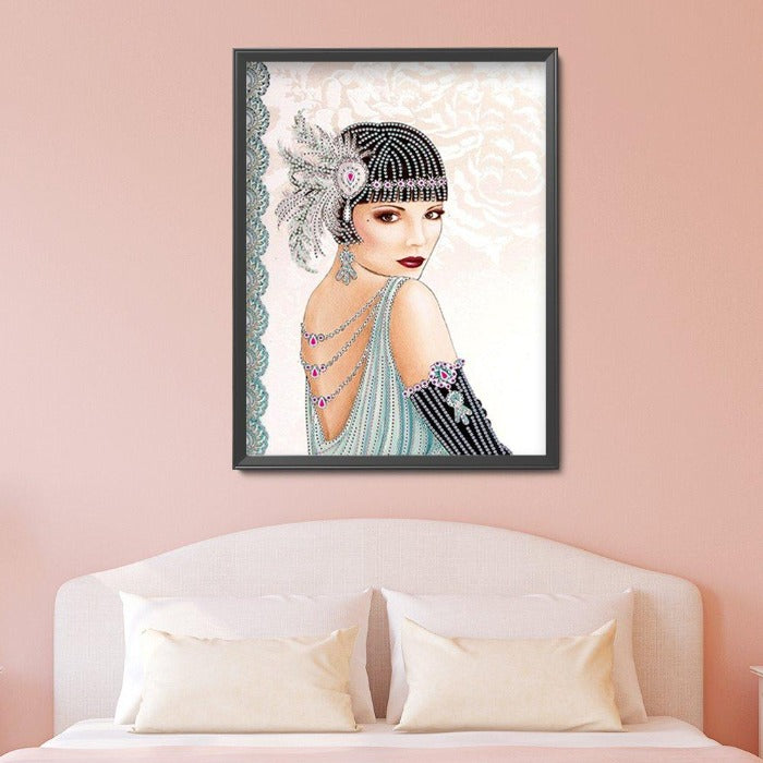 Noble Lady Diamond Painting Kits, 5D DIY Special shaped drills