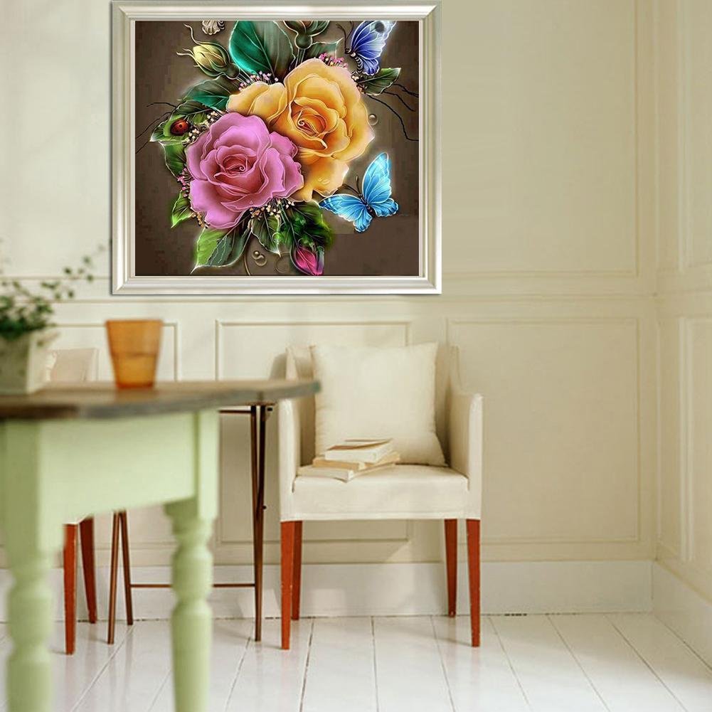 Diamond Painting kit - Partial Round - Flowers
