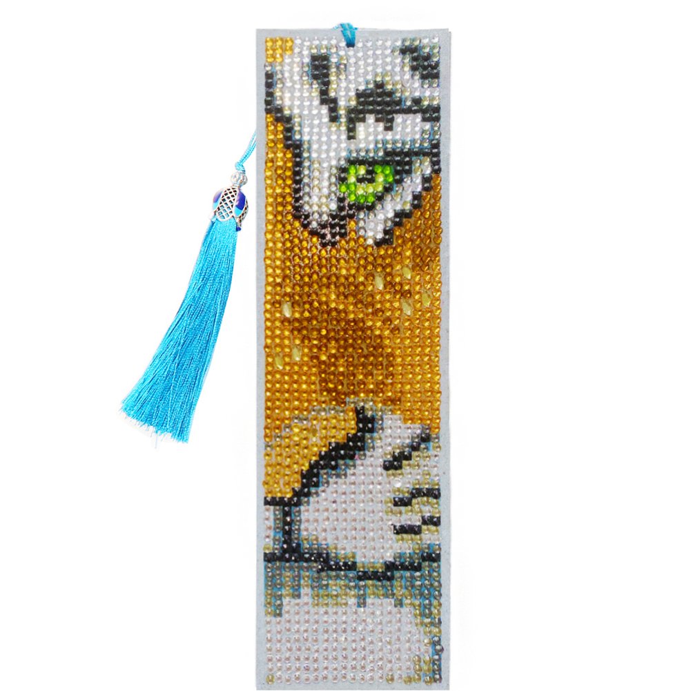 DIY Diamond Painting Bookmark with Tassel Tiger