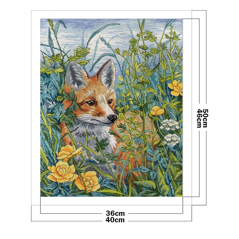 11ct Stamped Cross Stitch - Fox (40*50cm) B