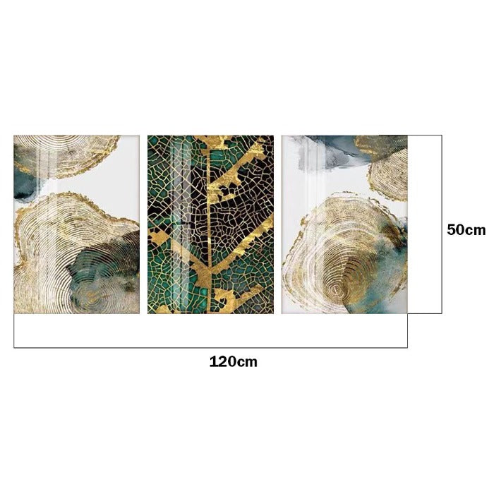 Gold Foil Hand Painted Canvas Picture Home Living Room Decoration
