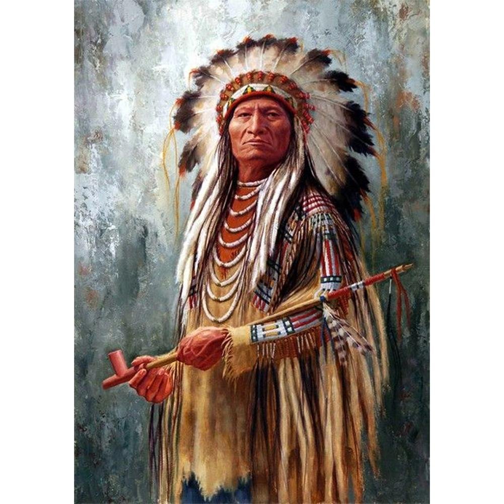 5D Diy Diamond Painting Kit Full Round Beads Spiritual Indian