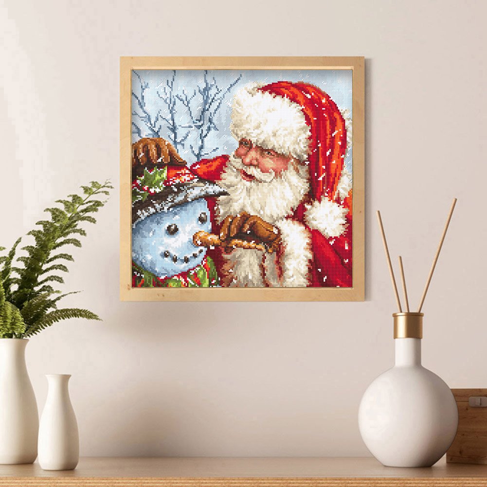11ct Estampado Ponto Cruz - Papai Noel (40*40cm)