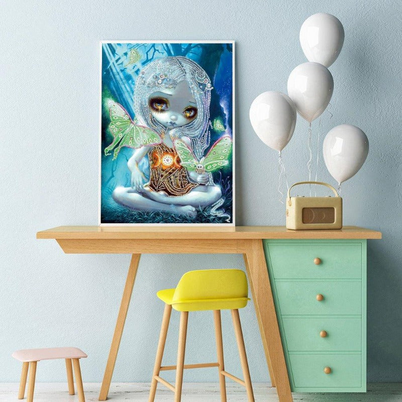 Doll with Big Eyes Crystal Rhinestone Diamond Painting