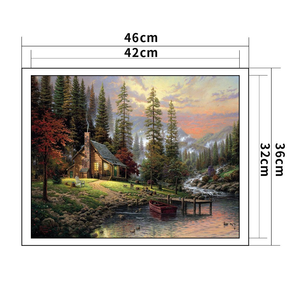 11ct Stamped Cross Stitch - Quiet River (36*46cm)