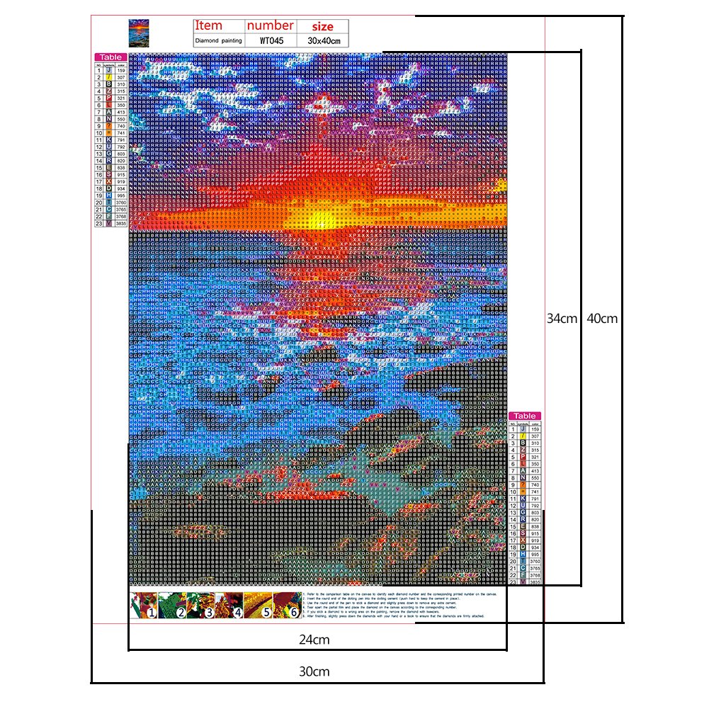 Diamond Painting - Full Round - Sea Sunrise