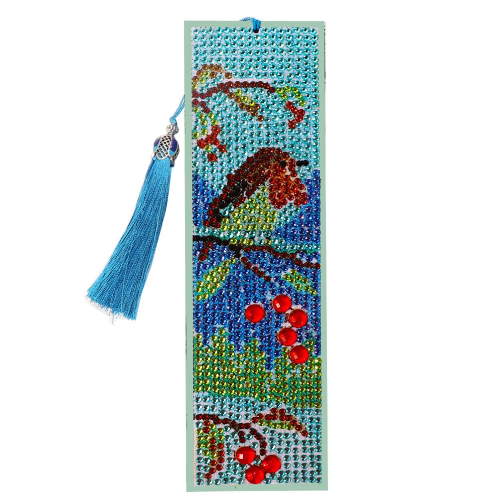 DIY Diamond Painting Bookmark with Tassel Bird