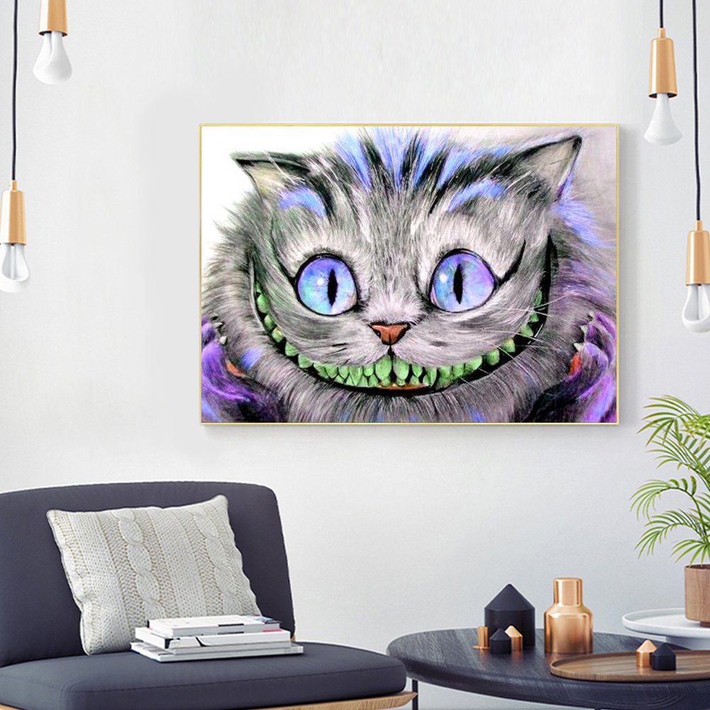 11ct Estampado Ponto Cruz - Gato (50*35cm)