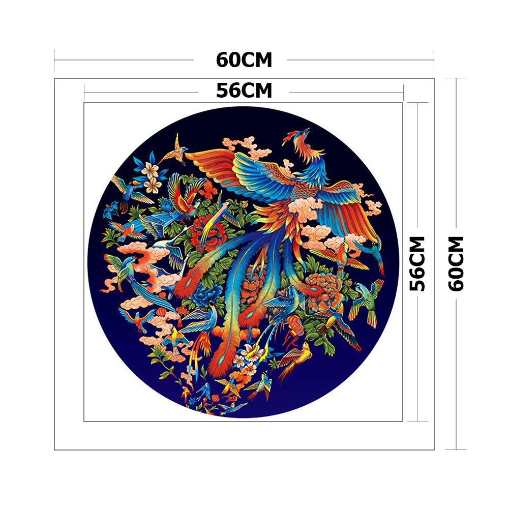 11ct Stamped Cross Stitch - Hundreds Of Birds Toward Phoenix(60*60cm)