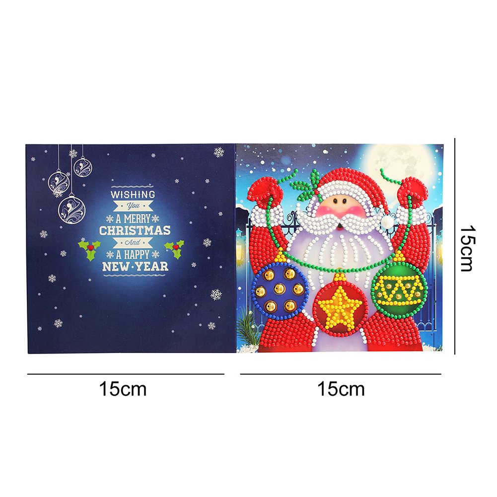 DIY Diamond Painting Greeting Card - Santa Claus C