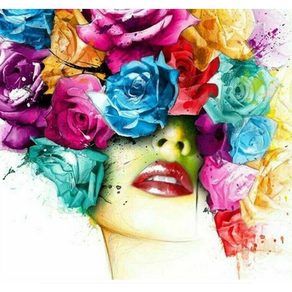 Diamond Painting - Full Round - Flower Women
