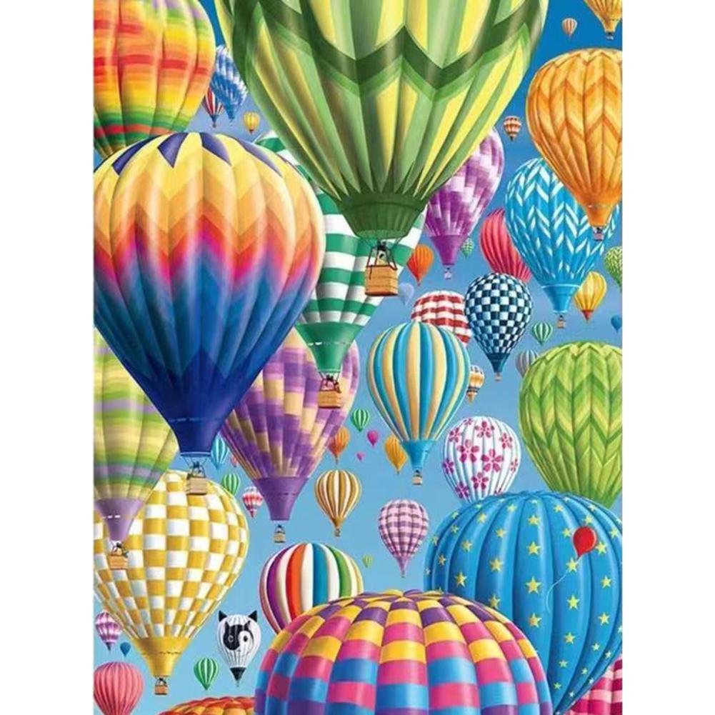 5D Diy Diamond Painting Kit Full Round Beads Hot Air Balloon