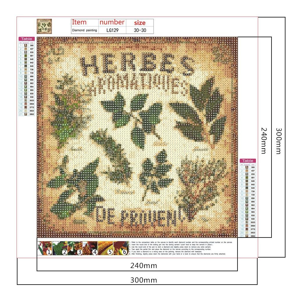 Diamond Painting - Full Round - Herbes