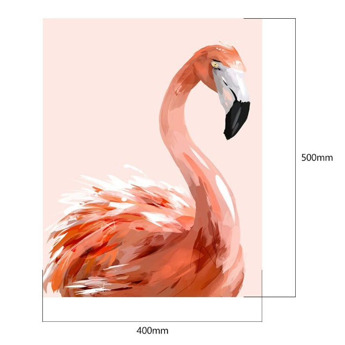 Flamingo Oil Painting By Numbers Canvas Size