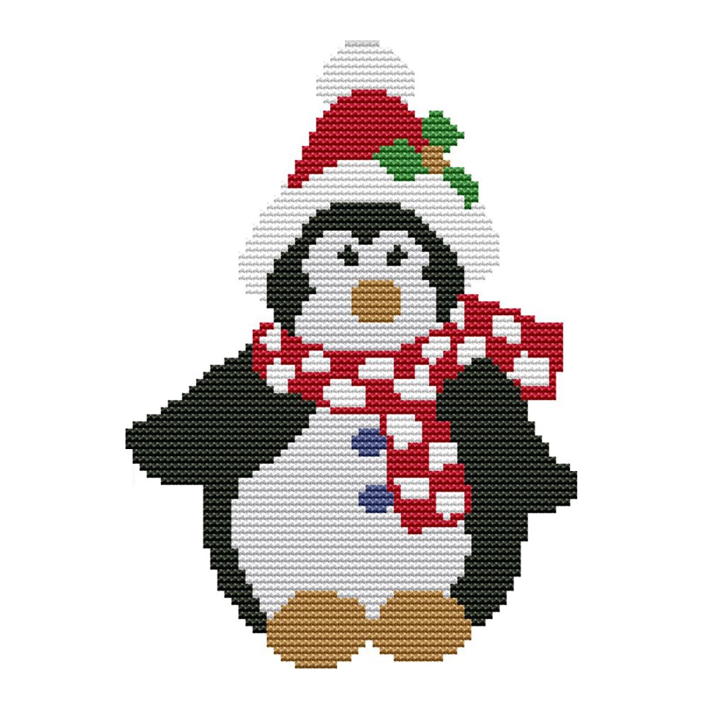 14ct Stamped Cross Stitch Penguine (21*17cm)