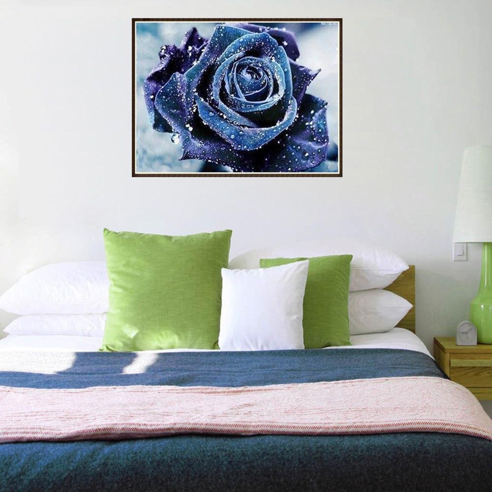 Diamond Painting - Partial Round - Blue Rose