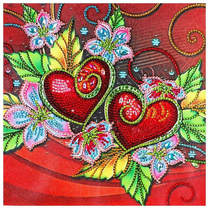 part drill special Diamond Painting - Crystal Rhinestone - Love Flower