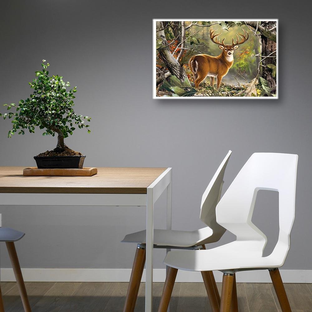 Diamond Painting - Full Round - Deer in Forest